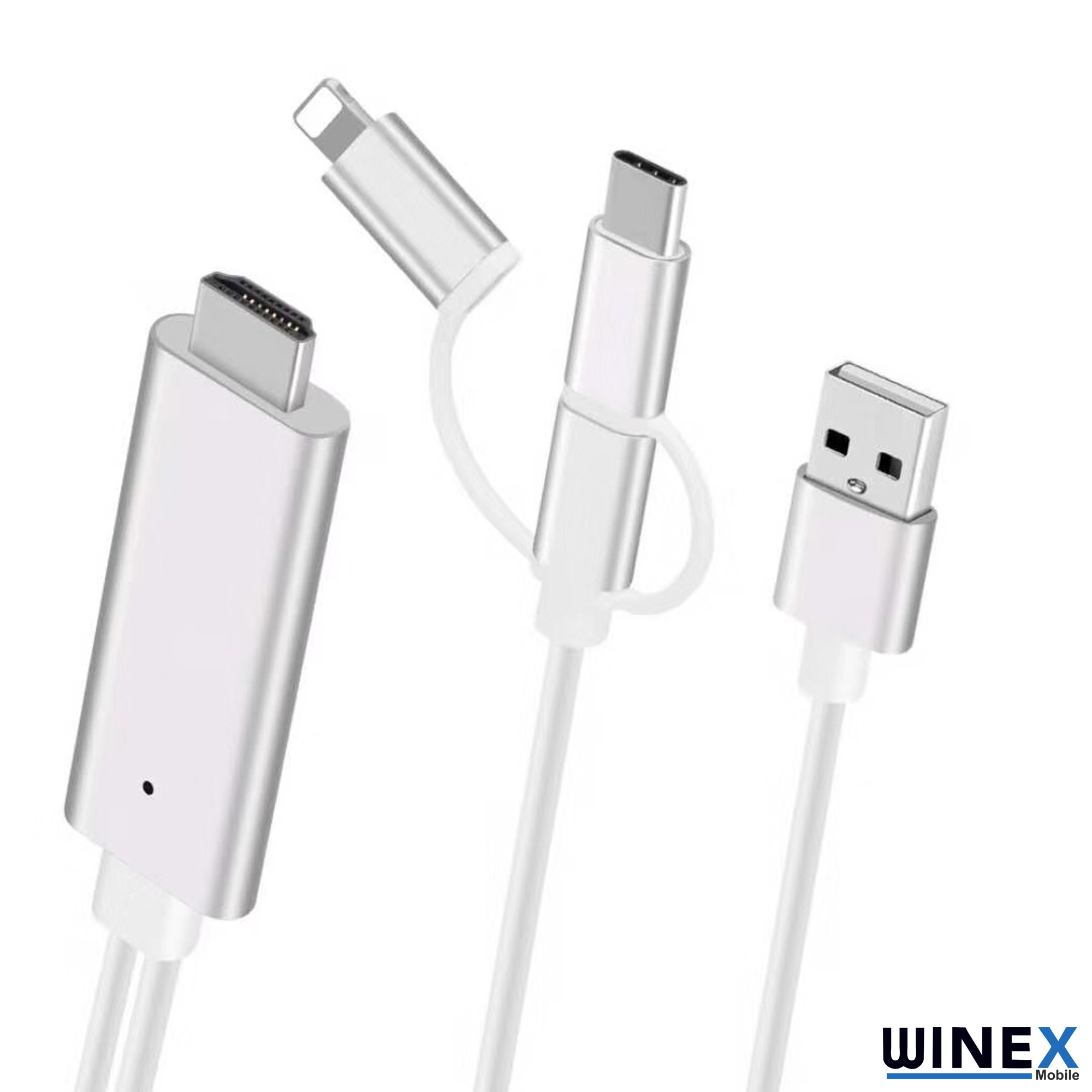 Winex 3in1 Arsky Micro, Type-C, Lightning to 4K Hdmi Hdtv Dönüştürücü A514
