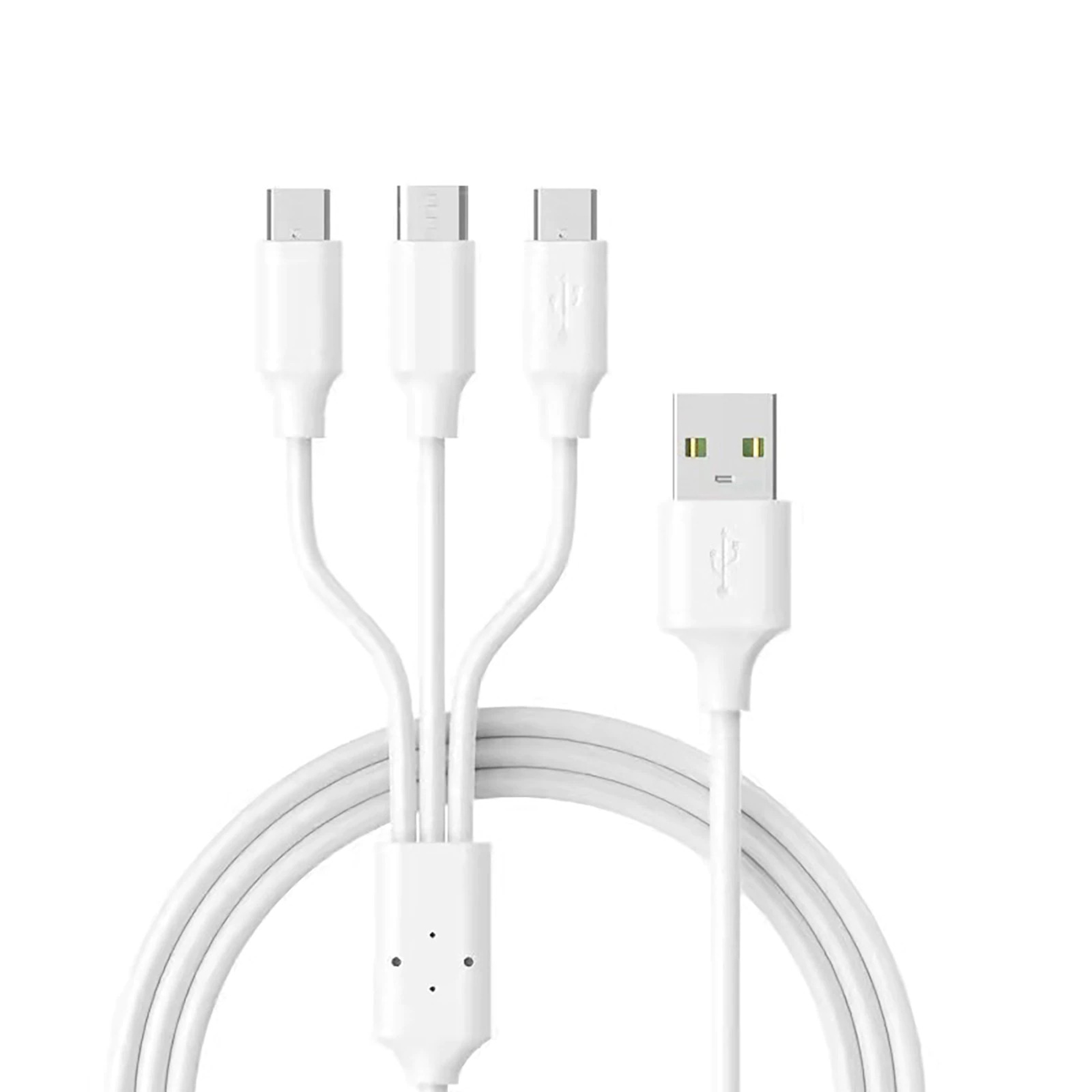 Winex CA107 Gfz 3in1 Micro, Lightning, Type-C Çıkışlı Data ve Şarj Kablosu 3.4A Beyaz