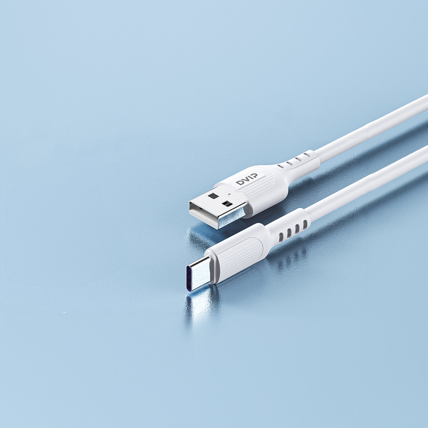 DVIP L14 6A 110W Fast Charging UsbA to Type-C Data ve Hızlı Şarj Kablosu 1M Beyaz