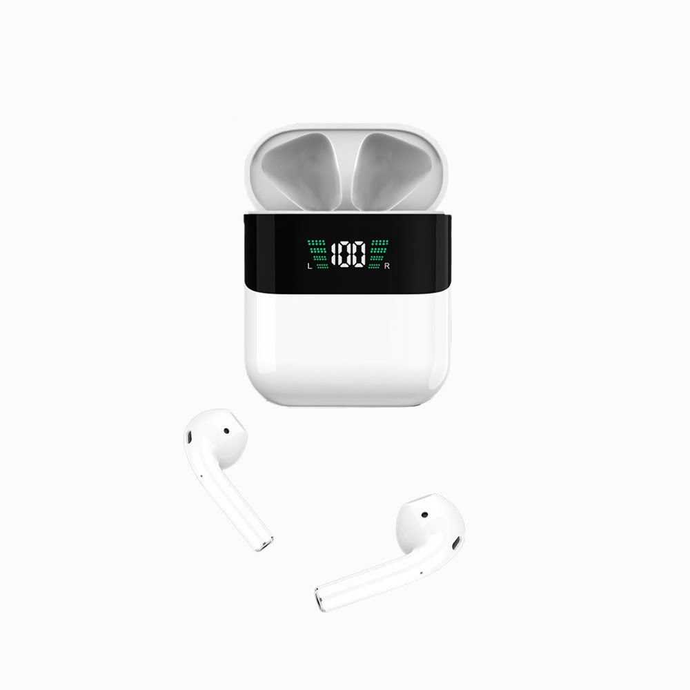 DVIP P45 TWS 5.0 Dijital Ekranlı Bluetooth Kulaklık Beyaz