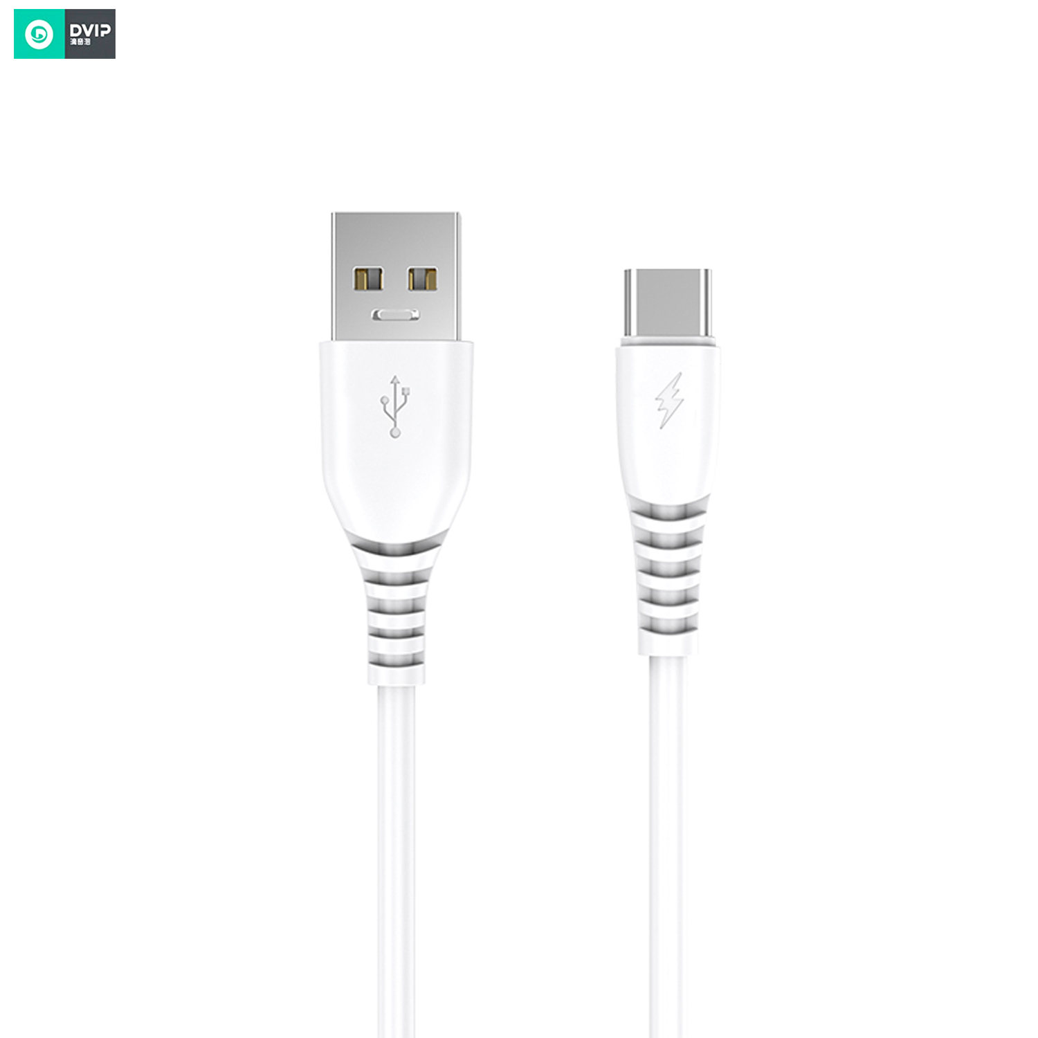 DVIP 100W UsbA to Type-C Data ve Hızlı Şarj Kablosu Beyaz Y100C100W