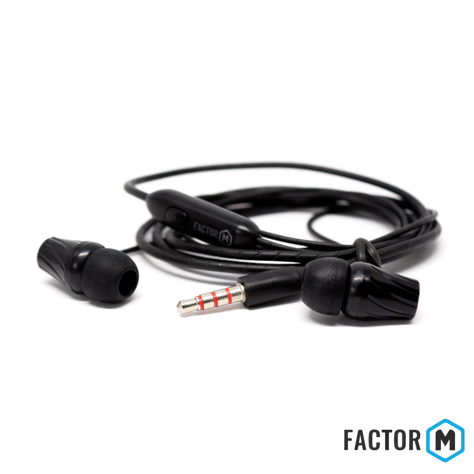 Factor M FM­03 Kulakiçi Mikrofonlu Kablolu Kulaklık Siyah (FM­FM03KS)