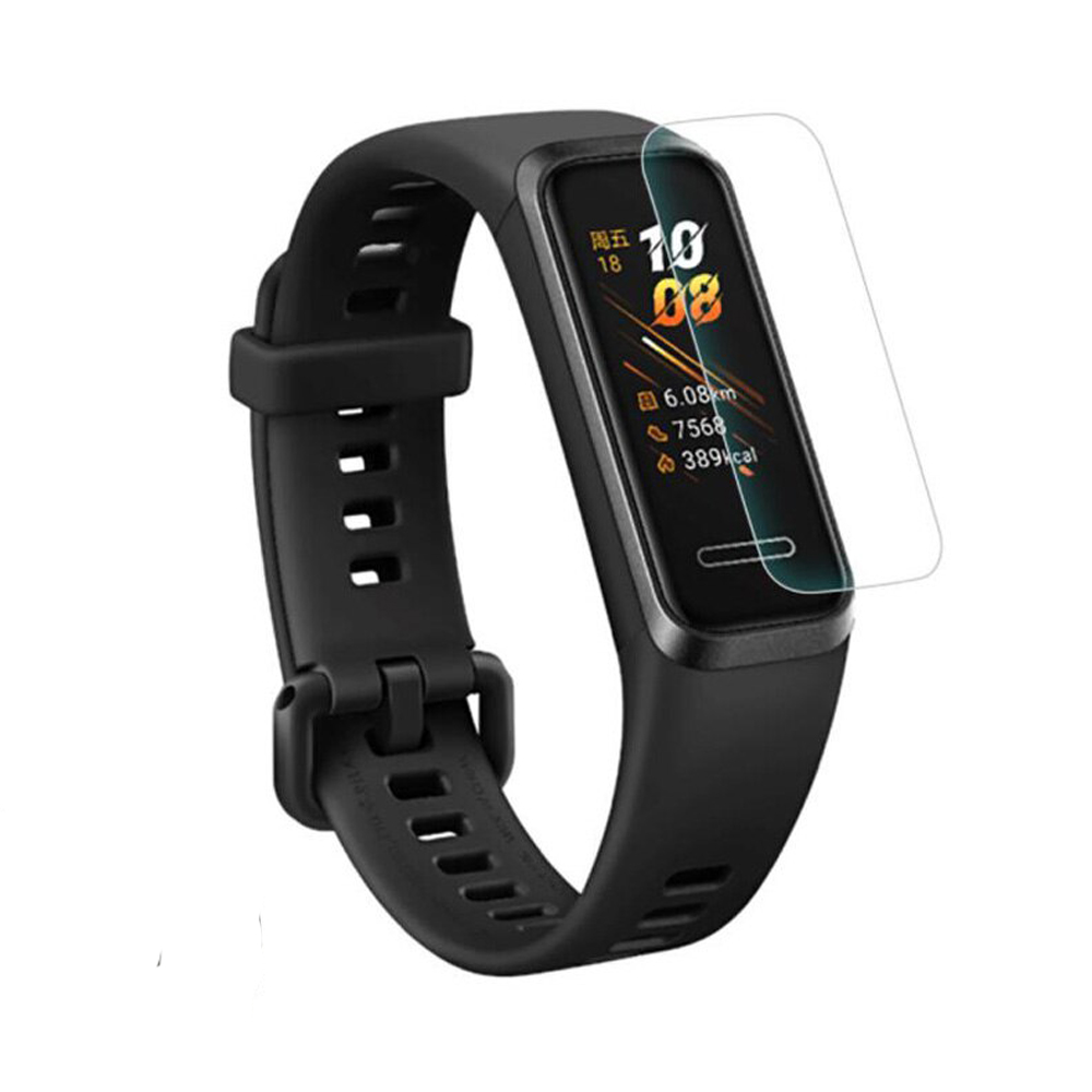 Huawei Band 3e İle Uyumlu Ön Darbe Emici Ekran Koruyucu Nano Cam (4 Adet)