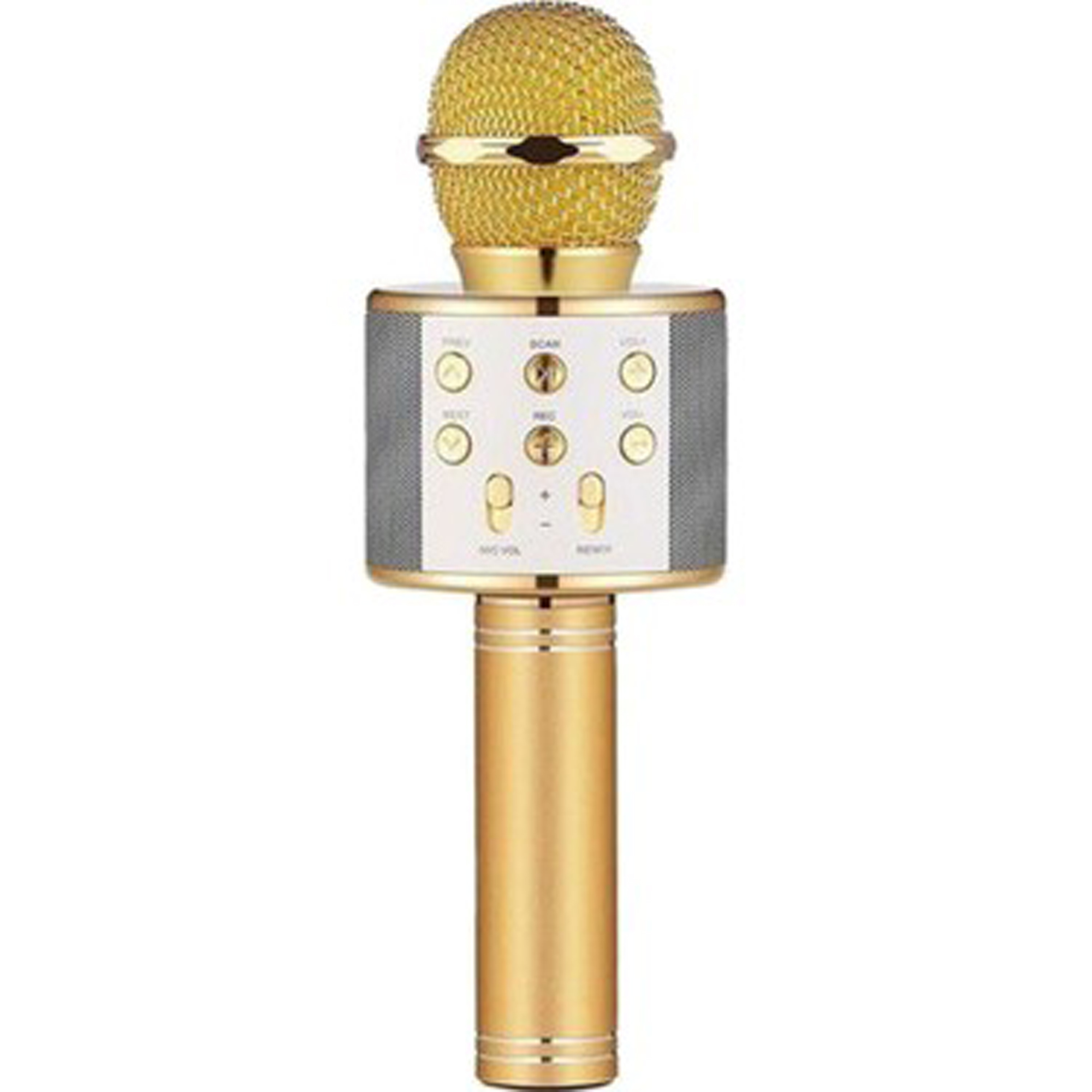 Winex UsbA+TF Sd Kart+3.5mm Aux Girişli Bluetooth Karaoke Mikrofonu Gold