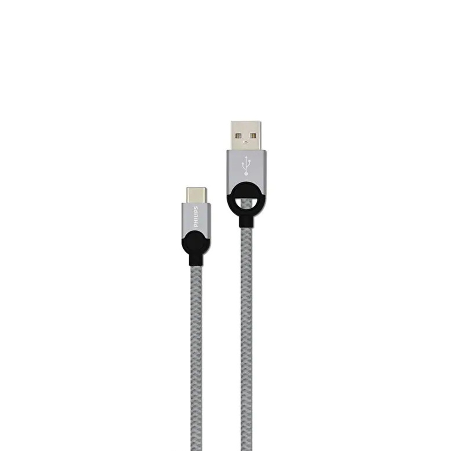 Philips 5A 100W UsbA to Type-C Örgülü 1.2 Metre Hızlı Şarj ve Data Kablosu Gri 2023GR5A2628T