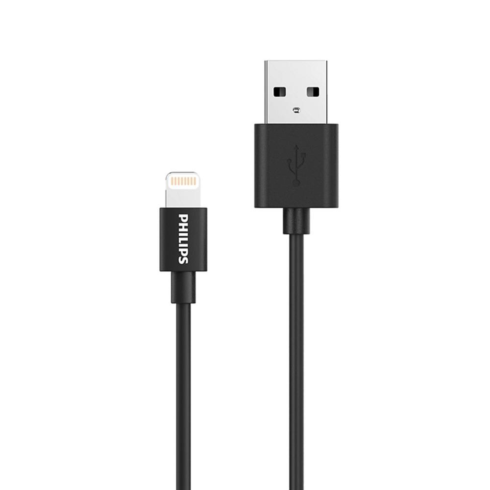 Philips Apple Mfi Lisanslı UsbA to Lightning Hızlı Şarj ve Data Kablosu 1.2m Siyah DLC3104V 