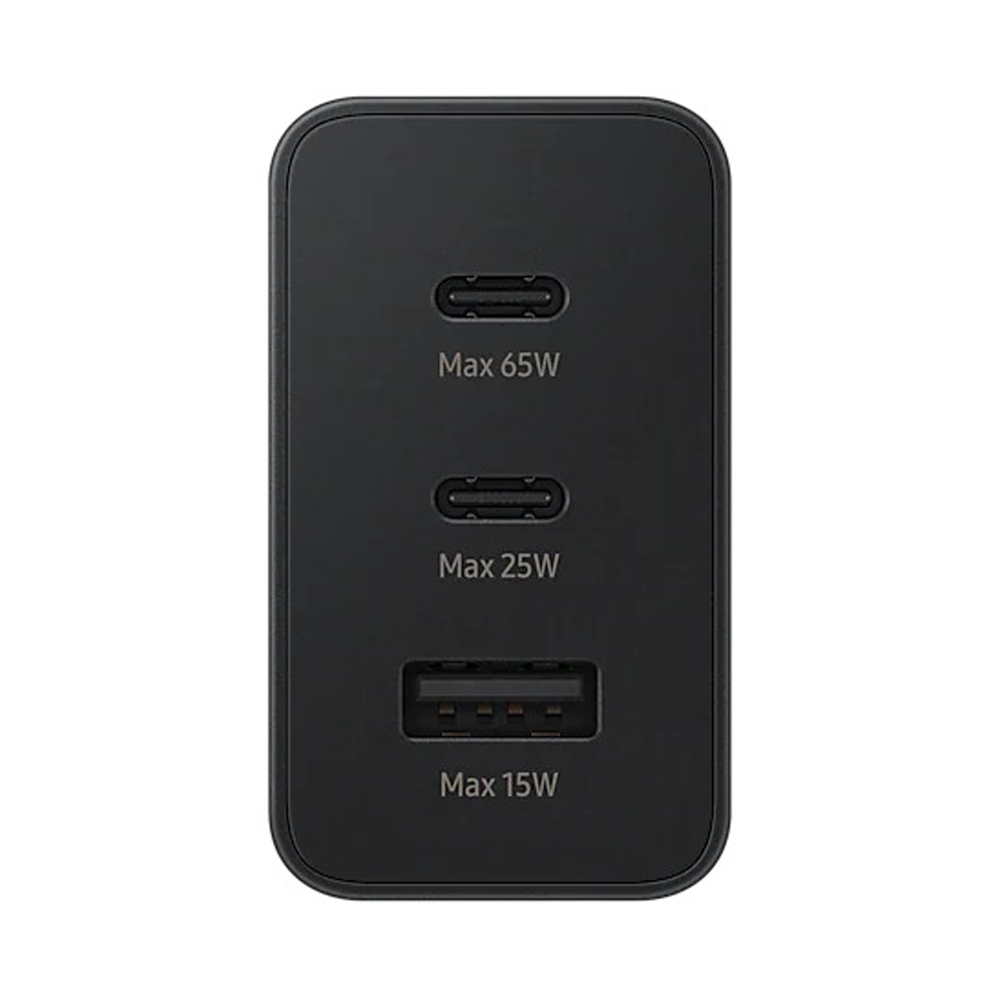 Samsung 3in1 Trio 65W 2xPD+UsbA Ev Tipi Şarj Aleti 3 Çıkışlı EP-T6530NBEGWW Samsung Türkiye Garantili