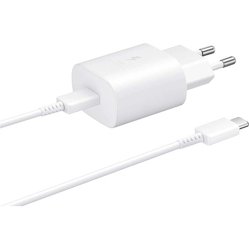 Samsung TA800X Fast Charging 25W Type-C Çıkışlı Kablolu Şarj Aleti Beyaz (Samsung Türkiye Garantili)