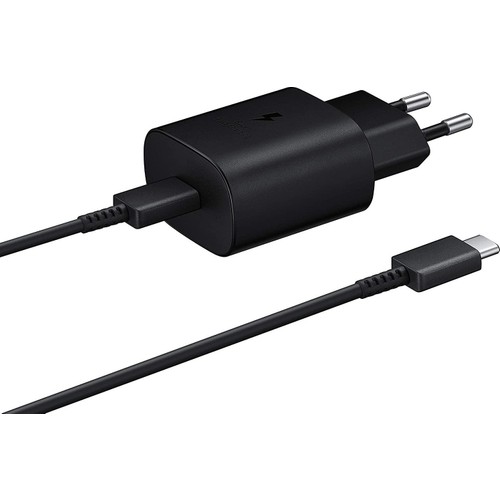 Samsung TA800X Fast Charging 25W Type-C Çıkışlı Kablolu Şarj Aleti Siyah (Samsung Türkiye Garantili)