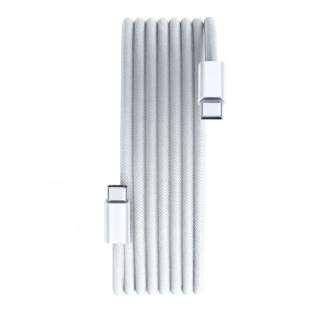 ScHitec 70W 3Metre Type-C to Type-C Örgülü Hızlı Data ve Şarj Kablosu Beyaz TC35