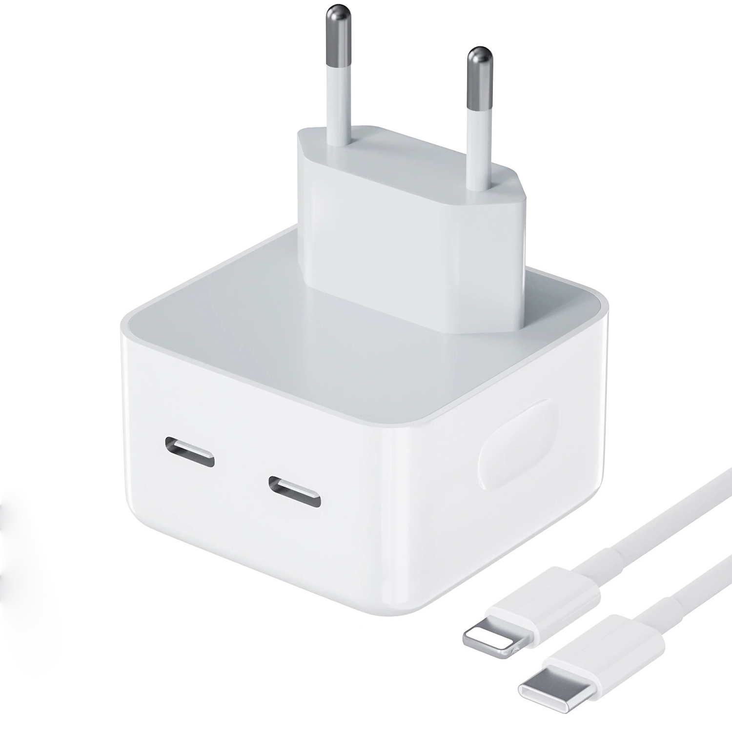 ScHitec 35W Yeni Nesil Apple Uyumlu Çift Type-C Port Compact Çıkışlı Ev tipi Şarj Aleti Kablolu