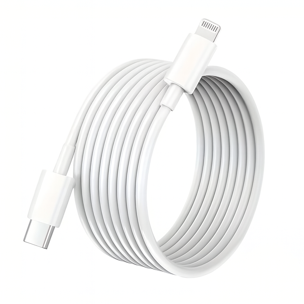 ScHitec 3A 60W Type-C to Lightning Hızlı Data ve Şarj Kablosu 3 Metre Beyaz SX25