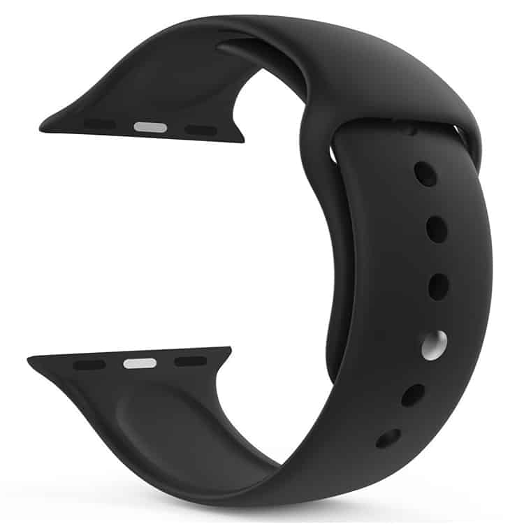 ScHitec 42-49mm Yeni Nesil Apple Uyumlu Akıllı Saat Kordonu Silikon Siyah