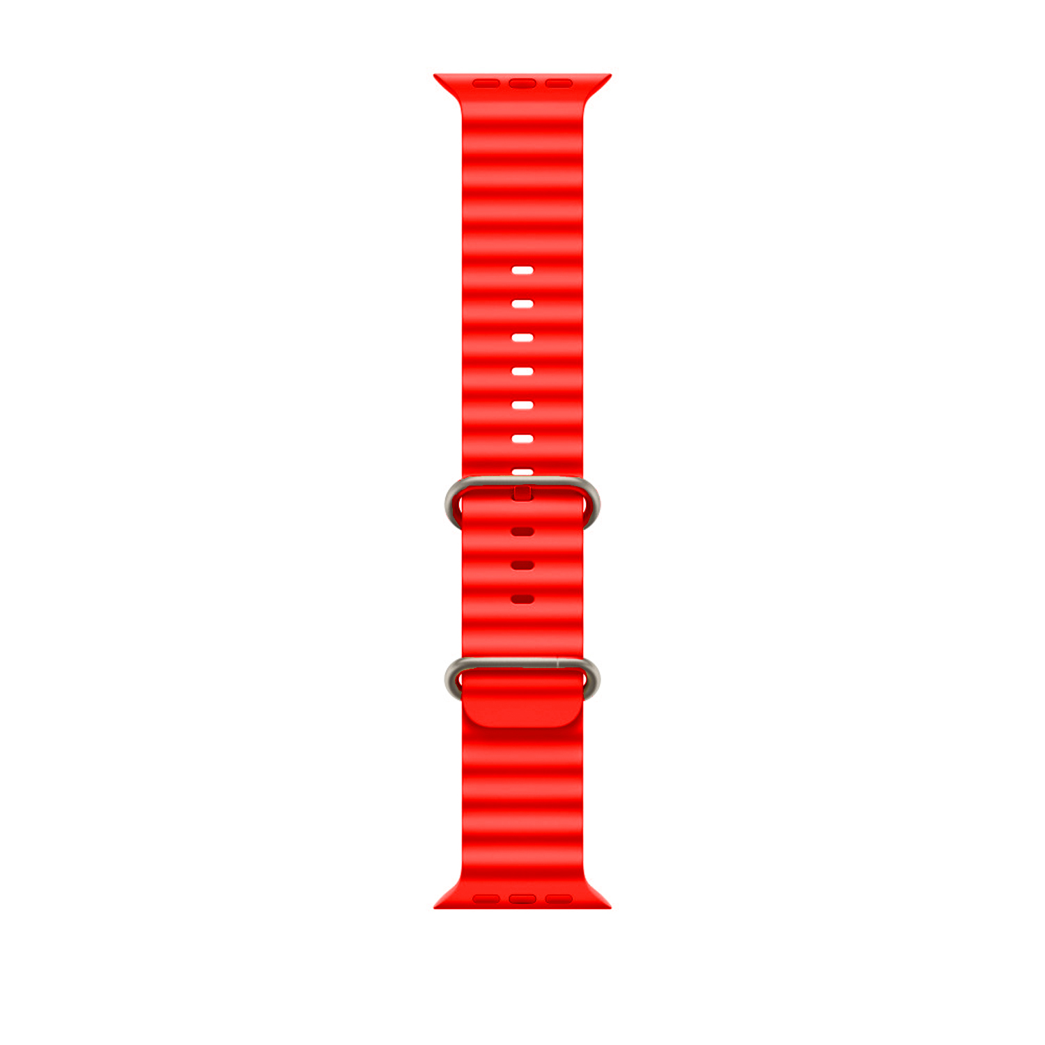 ScHitec 42-49mm Yeni Nesil Apple Uyumlu Akıllı Saat Kordonu Silikon Kırmızı