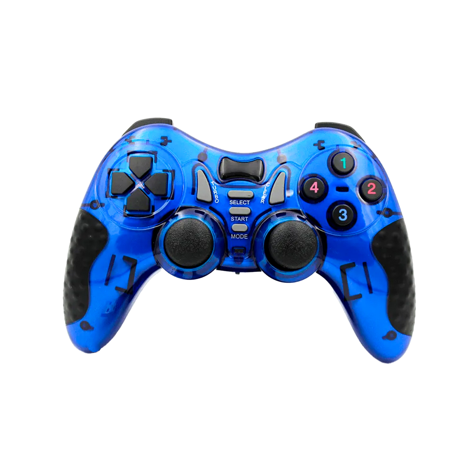 ScHitec 7in1 PC/PS2/PS2/PS3/PC360/TV/TVBOX/Android Cihazlar ile Uyumlu Kablosuz Gamepad Mavi HJ041