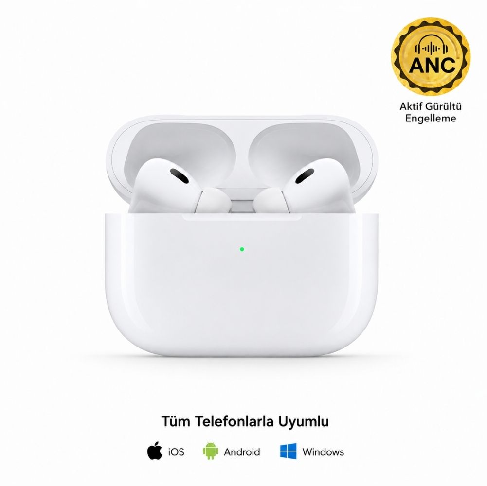 Schitec Air Pro 2 ANC Gürültü Engelleyici Bluetooth İOS Android Uyumlu Şarj Kablolu  Kulaklık