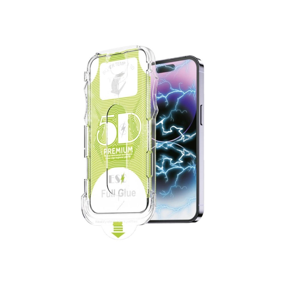 ScHitec Apple iPhone 14 Pro Max 5D Ekran Koruyucu Magic Kolay Uygulama Aparatlı