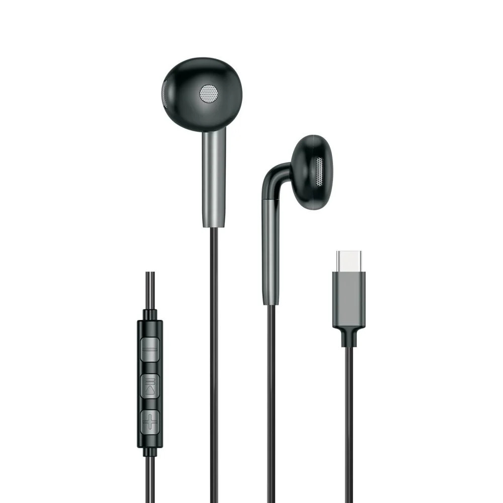 ScHitec E30 High Sound Type-C girişli Kulak İçi Mikrofonlu Kablolu Kulaklık Siyah