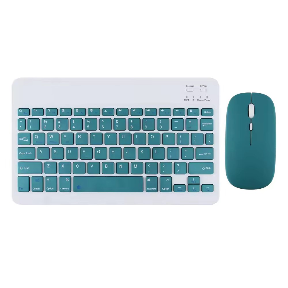 ScHitec Bluetooth Klavye + 2,4 Ghz+Bluetooth Mouse Seti Type-C Şarjlı Yeşil