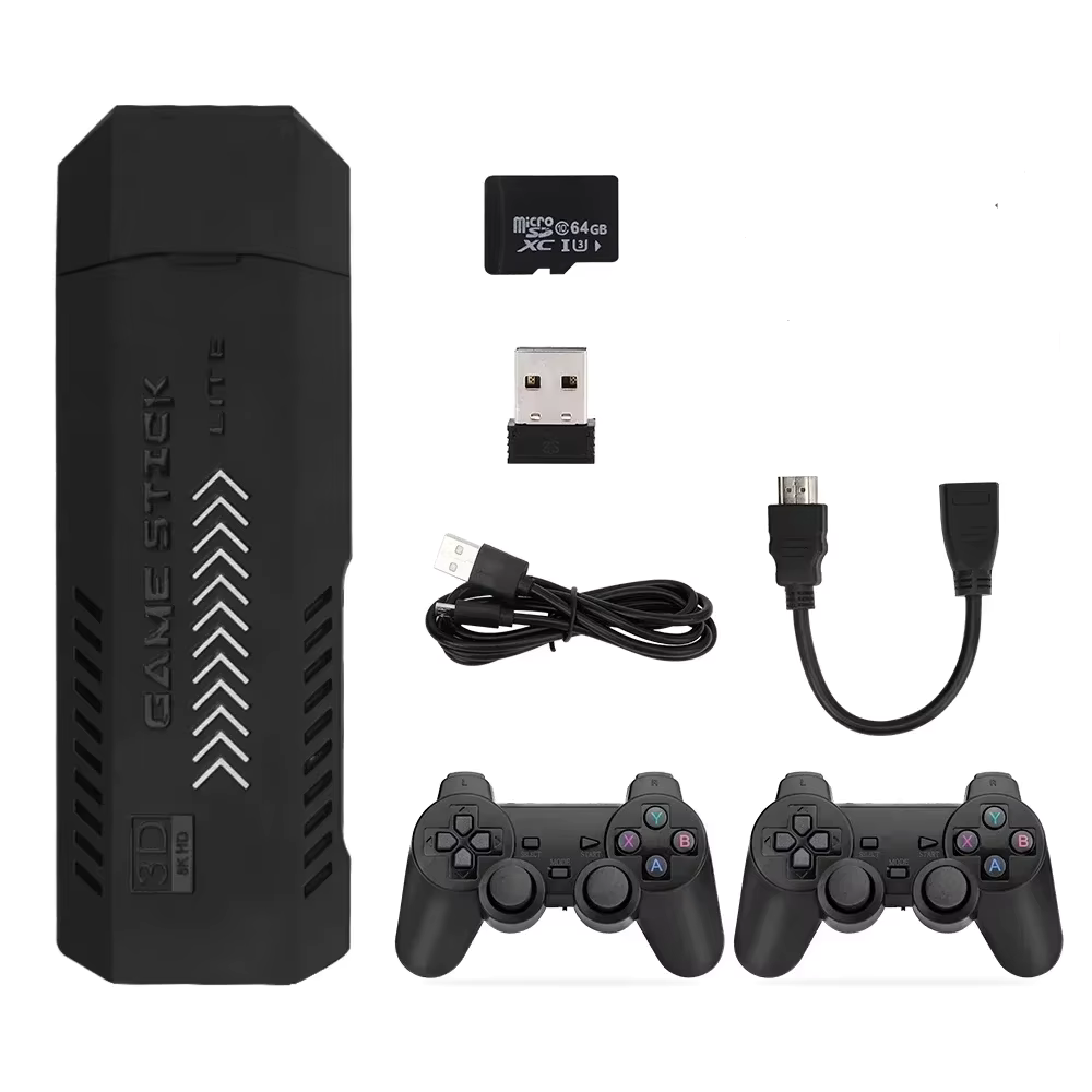 ScHitec Retro 4K Game Stick 3D Arcade Atari Makinası 35000 Oyunlu Konsol X2 Plus
