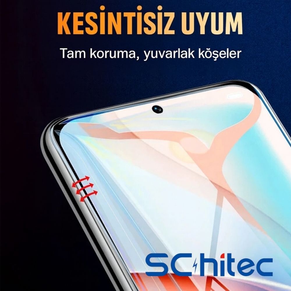 ScHitec Samsung Galaxy S25 Ultra Darbe Emici Ön Şeffaf Nano Ekran Koruyucu Poliüretan Film