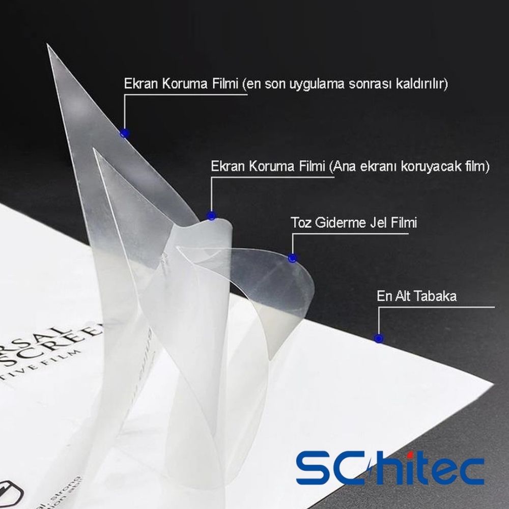 ScHitec Samsung Galaxy S25 Ultra Darbe Emici Ön Şeffaf Nano Ekran Koruyucu Poliüretan Film