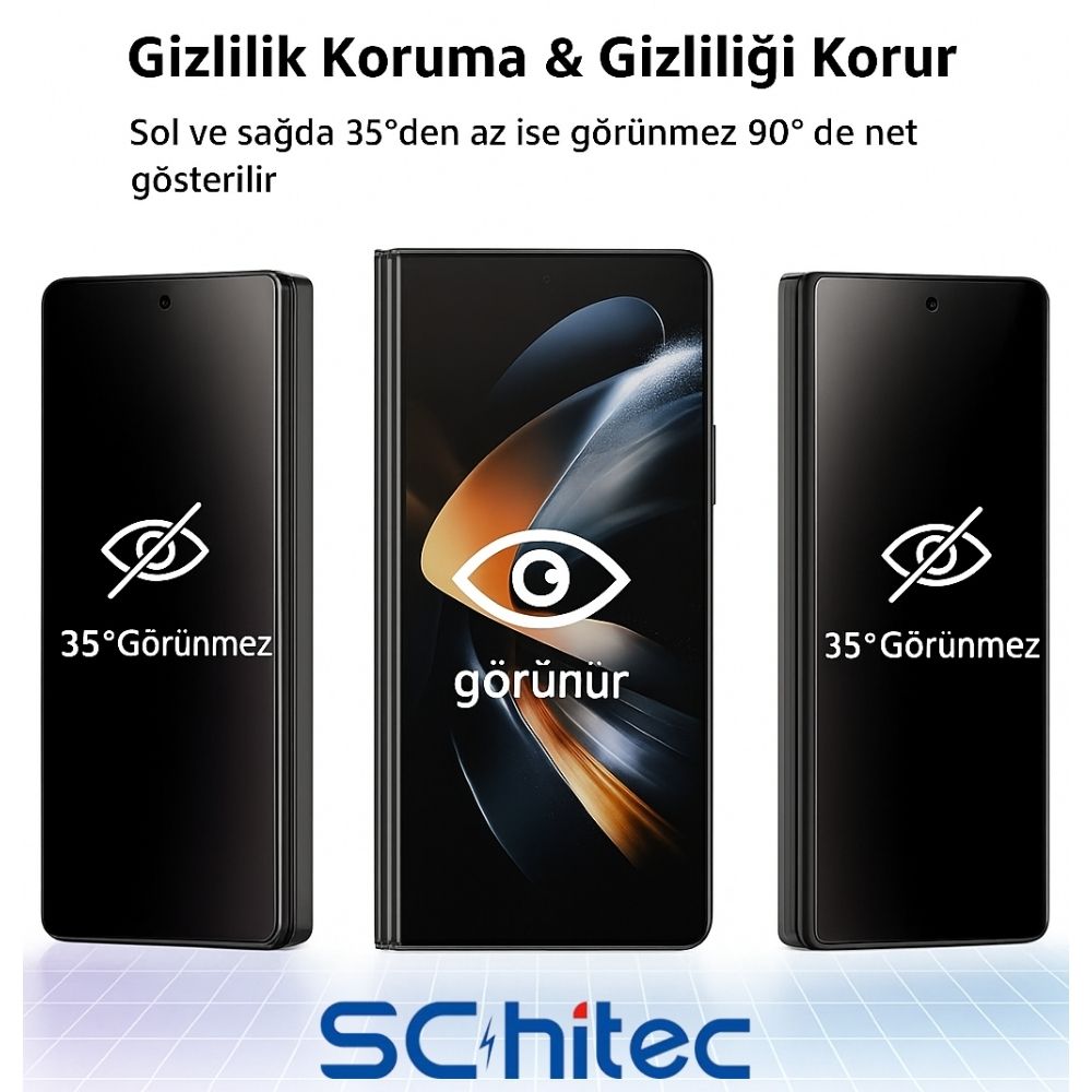 ScHitec Samsung Galaxy S25 Ultra Darbe Emici Ön Şeffaf Nano Ekran Koruyucu Poliüretan Film