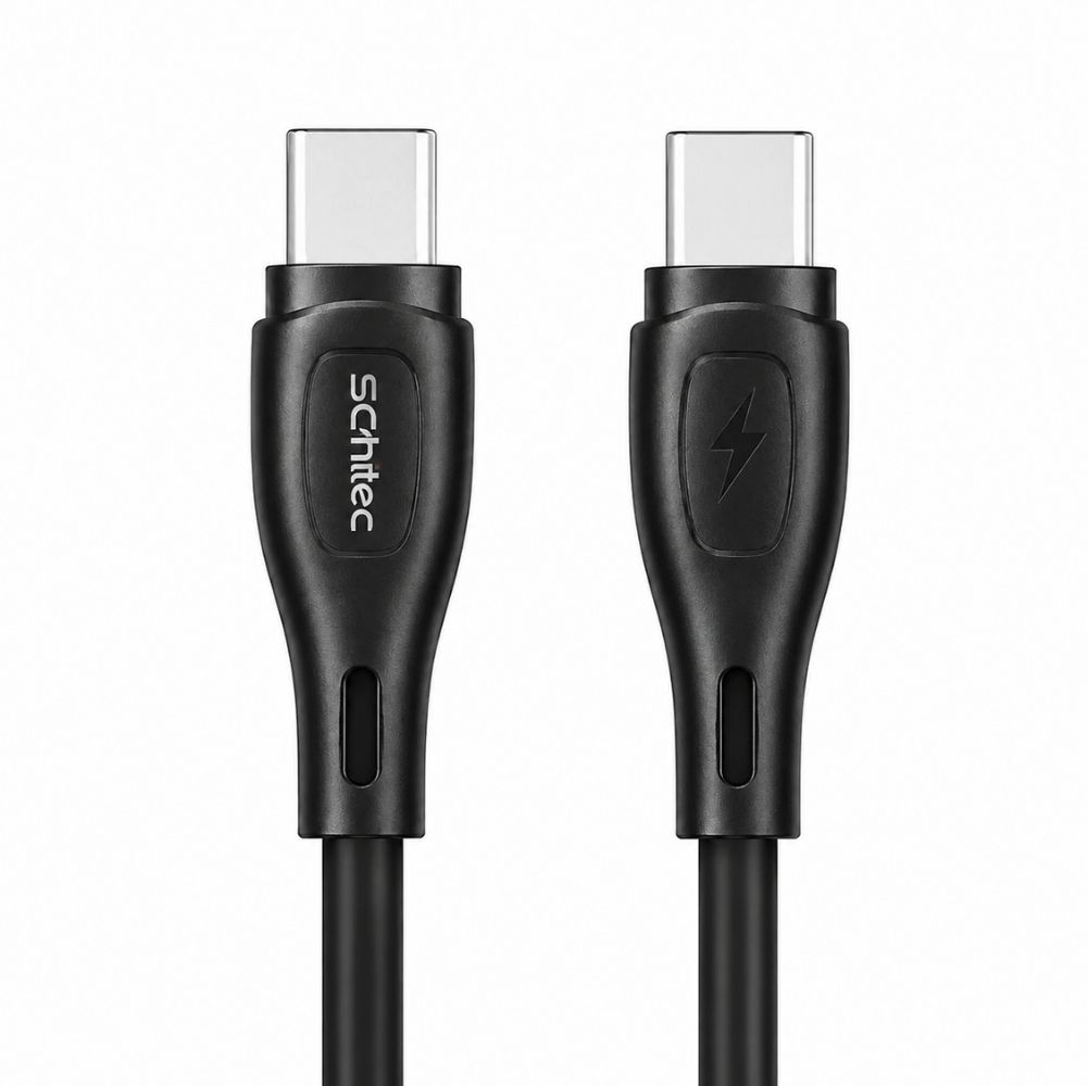 SChitec 60W Type-C to Type-C Hızlı Şarj ve Data Kablosu Siyah 1m HG/C-09CC