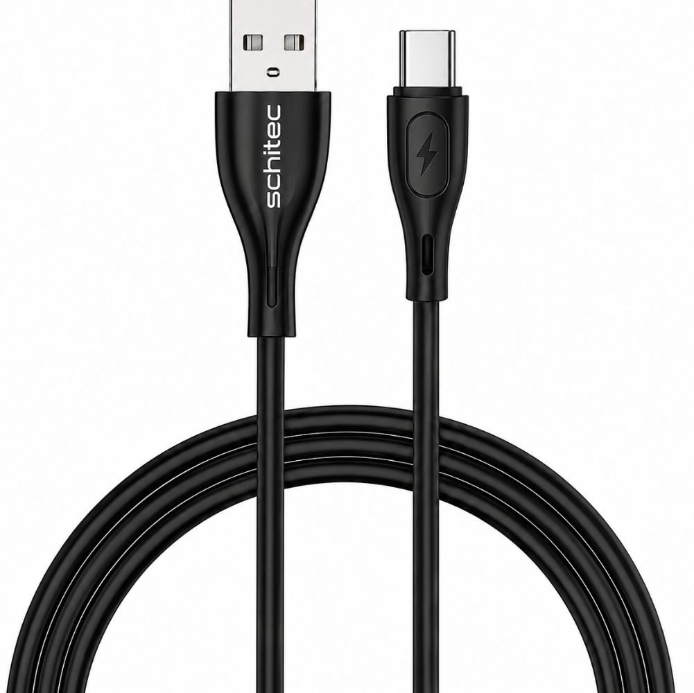 SChitec USB-A to Type-C 60W Hızlı Şarj ve Data Kablosu 1m Siyah HG/C-09AC