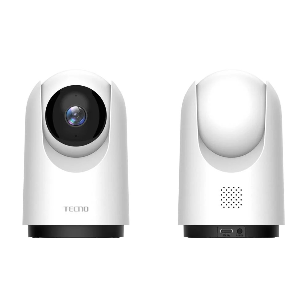 Tecno TH300 3MP 2K Ultra HD 360° Kablosuz Wifi Güvenlik Kamerası + Tecno 64Gb 100Mb/s Micro Sd Hafıza Kartı ve Adaptörü