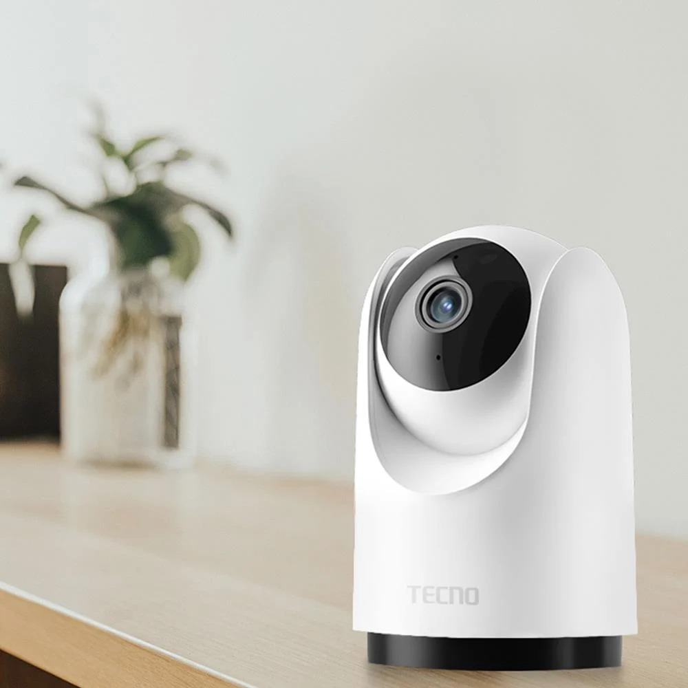 Tecno TH300 3MP 2K Ultra HD 360° Kablosuz Wifi Güvenlik Kamerası + Tecno 64Gb 100Mb/s Micro Sd Hafıza Kartı ve Adaptörü