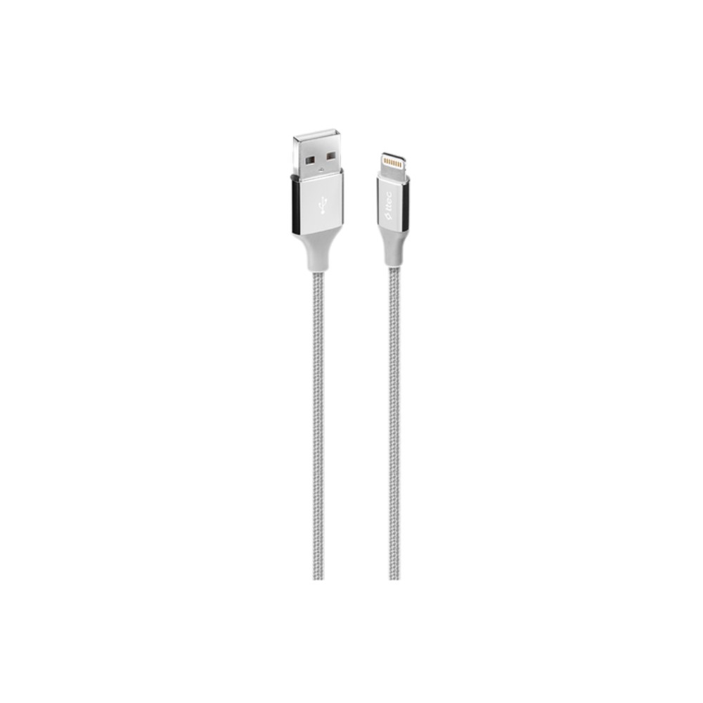 Ttec AlumiCable Extra Strong UsbA to Lightning Fast Şarj ve Data Kablosu 120cm Gümüş 2DK16G