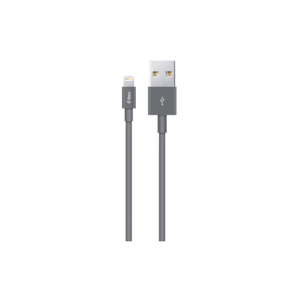 Ttec UsbA to Lightning Hızlı Data ve Fast Şarj Kablosu 100cm Gri 2DK7508GR