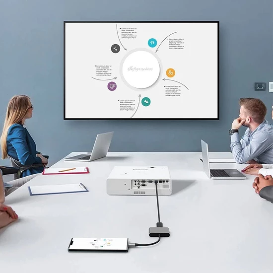 Winex 3in1 Type-C To HDMI Hub Port Adaptör 100W PD USB 3.0 4K HDMI Çıkışlı