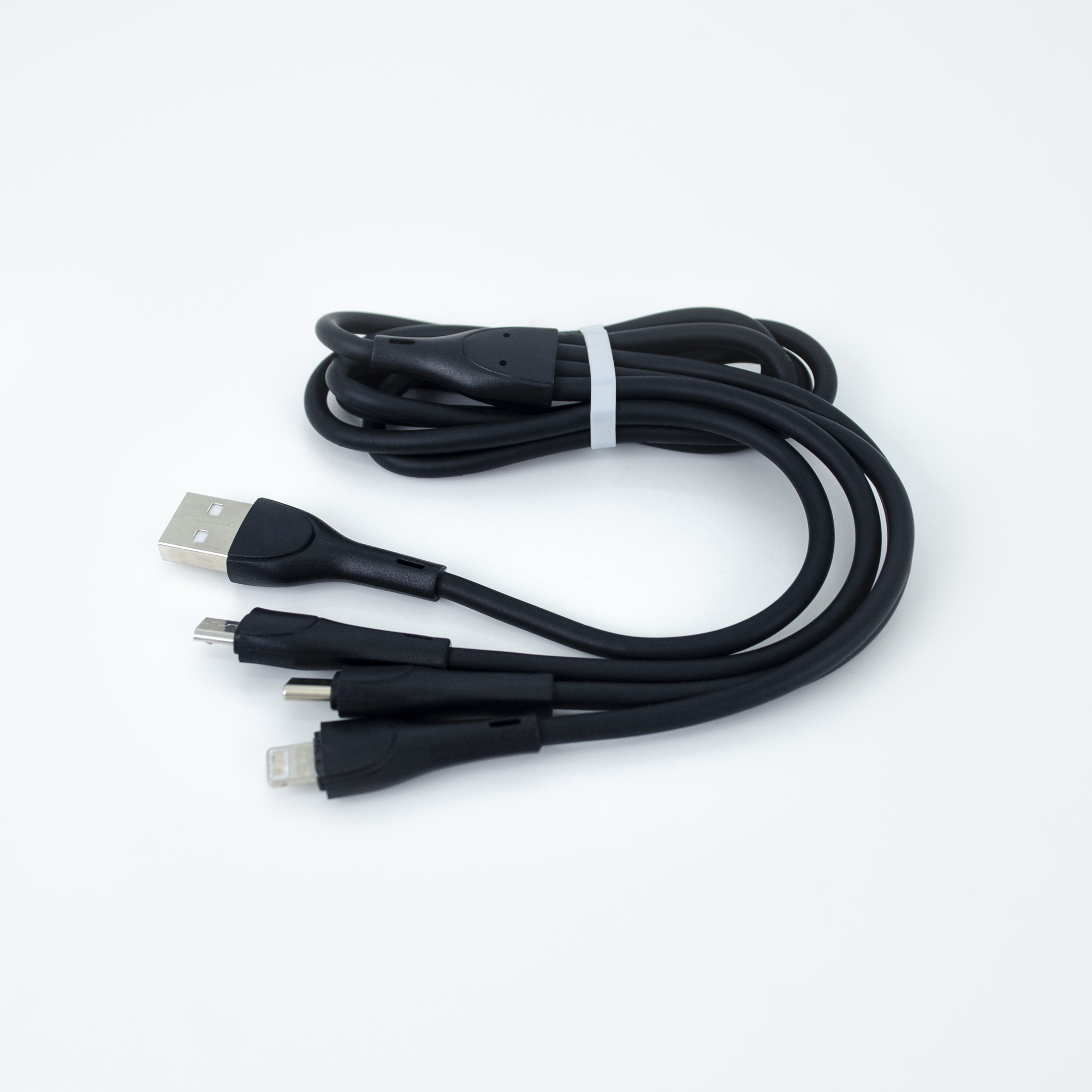 Winex CA107 Gfz 3in1 Micro, Lightning, Type-C Çıkışlı Data ve Şarj Kablosu 3.4A Siyah