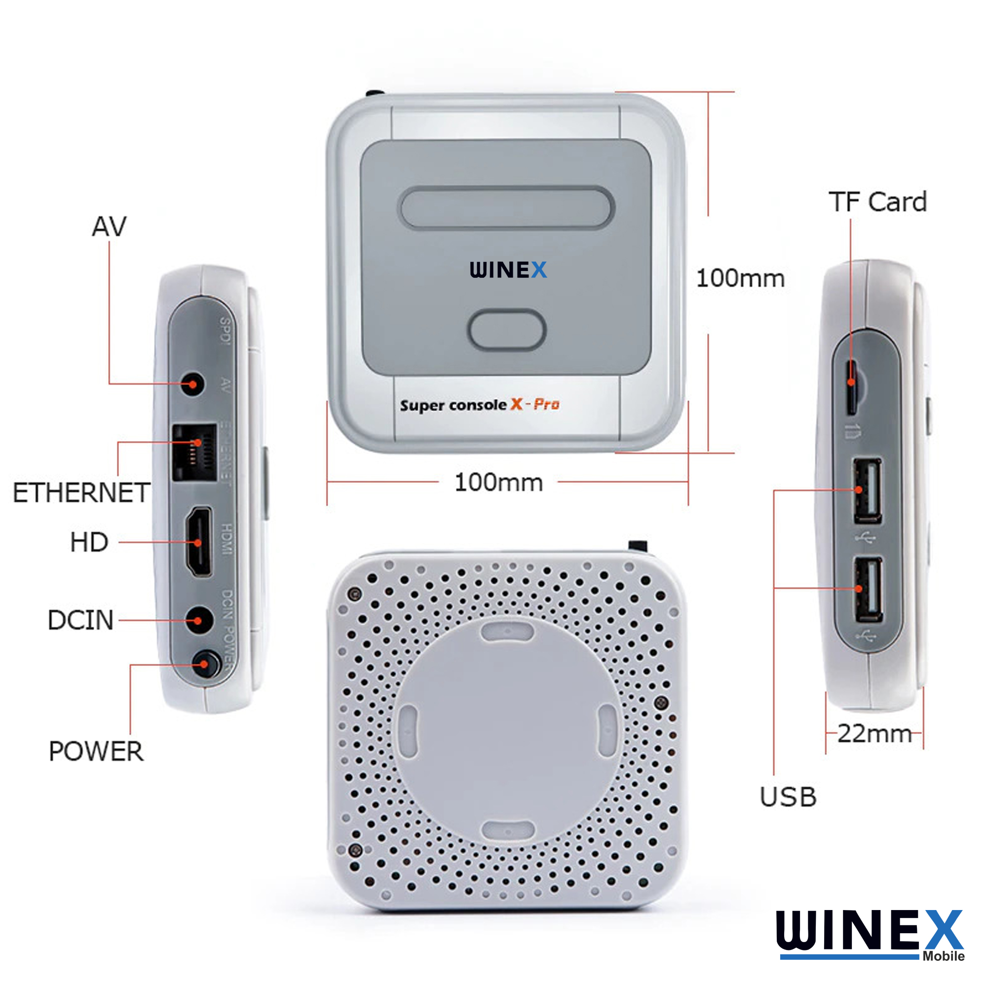 Winex Super X Pro Oyun Konsolu Emülatör 50.000 + Oyun 256GB Hafıza Kartı & HD 4K Android TV Box 