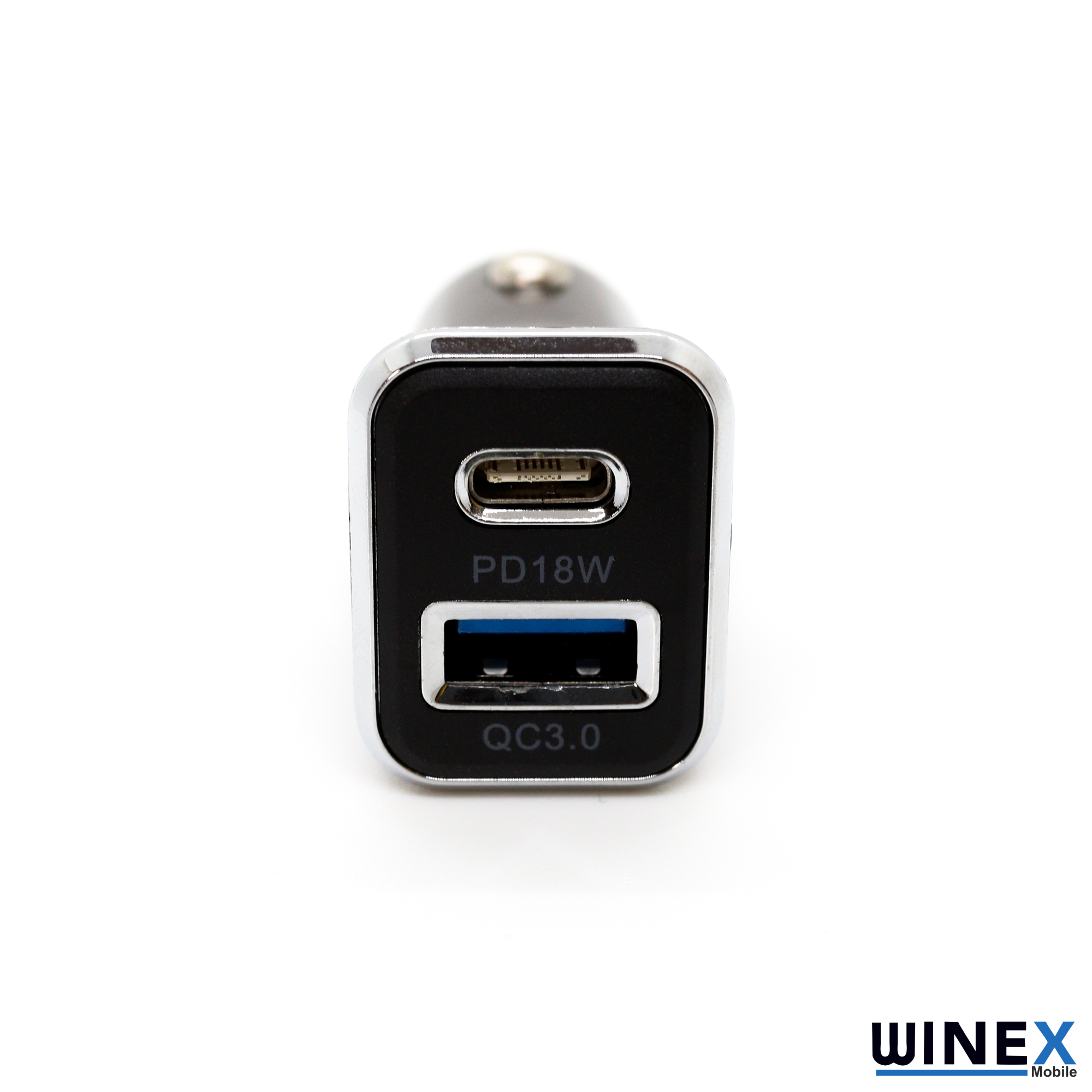 Winex UsbA PD18W Çift Çıkışlı 36W Araç Şarj Aleti Siyah W002
