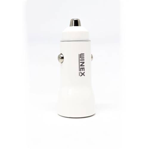 Winex W001 USB A Çift Çıkışlı 3.1A Araç Şarj Aleti Beyaz