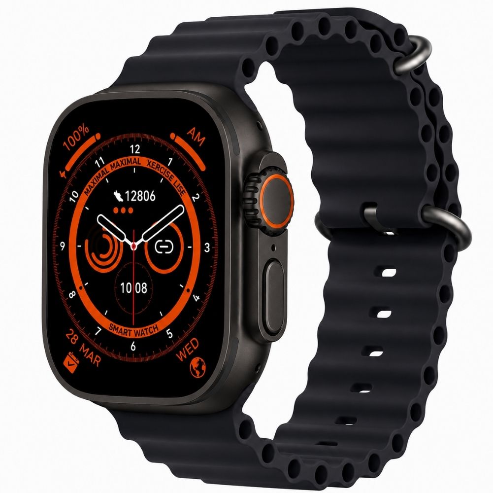 Winex Watch 8 Pro Max Amoled Ekran Android İos HarmonyOs Uyumlu Akıllı Saat Siyah