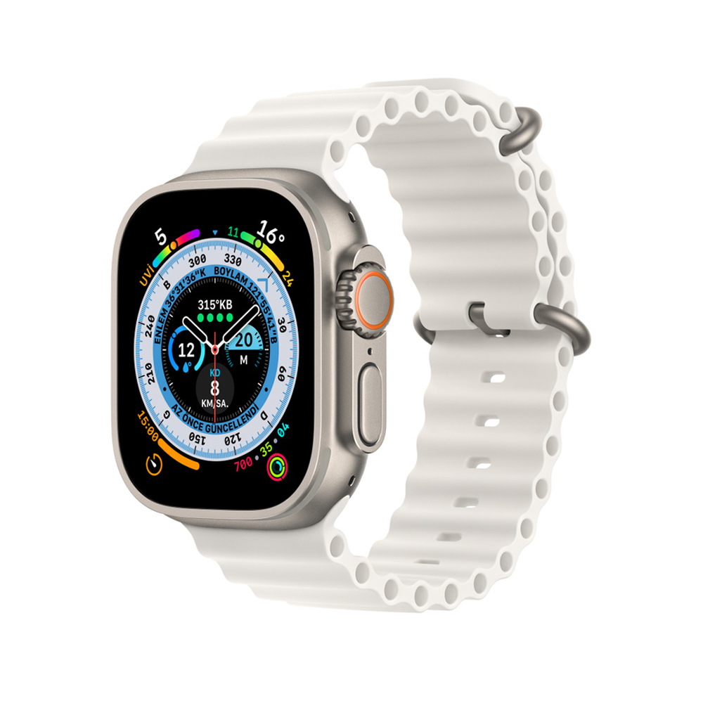Winex Watch 8 Ultra Max Amoled Ekran Android İos HarmonyOs Uyumlu Üç Kordonlu Akıllı Saat Beyaz