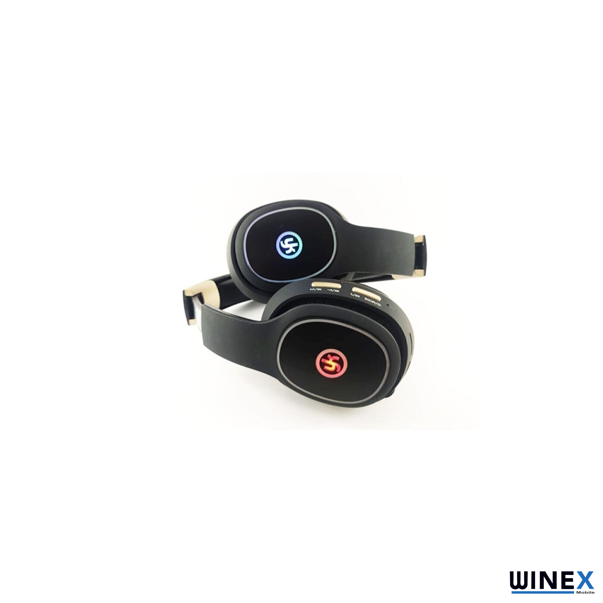 Winex YK Led Kulak Üstü Mikrfonlu Bluetooth 5.0 Kablosuz Kulaklık Siyah